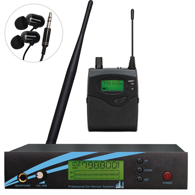 UHF舞臺入耳式監(jiān)聽返聽系統(單通道)